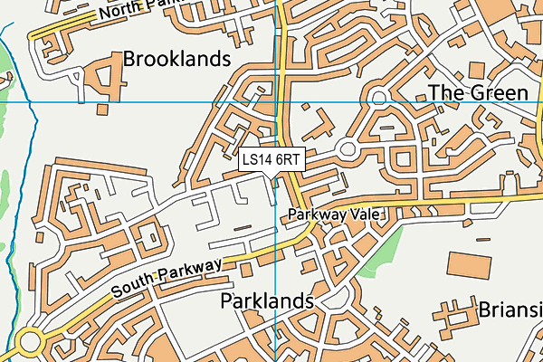 LS14 6RT map - OS VectorMap District (Ordnance Survey)