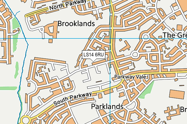 LS14 6RU map - OS VectorMap District (Ordnance Survey)