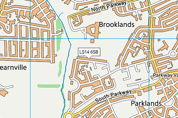 LS14 6SB map - OS VectorMap District (Ordnance Survey)