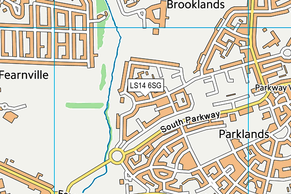 LS14 6SG map - OS VectorMap District (Ordnance Survey)