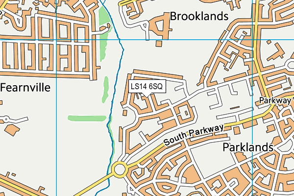LS14 6SQ map - OS VectorMap District (Ordnance Survey)
