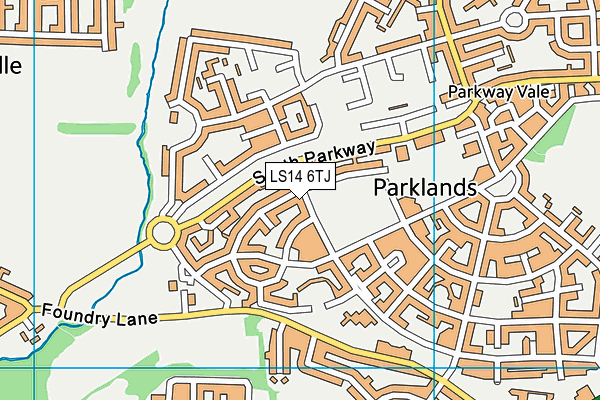 LS14 6TJ map - OS VectorMap District (Ordnance Survey)