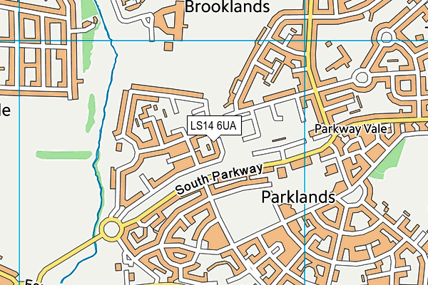 LS14 6UA map - OS VectorMap District (Ordnance Survey)