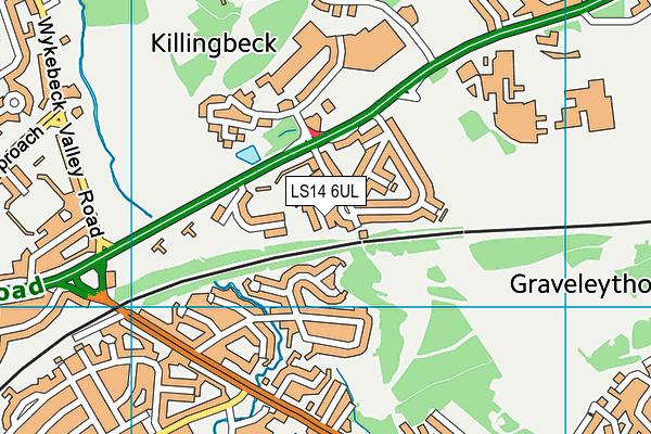 LS14 6UL map - OS VectorMap District (Ordnance Survey)