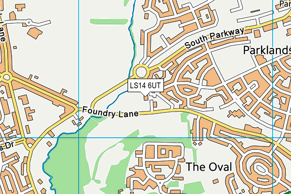 LS14 6UT map - OS VectorMap District (Ordnance Survey)