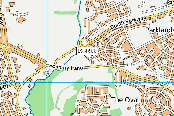 LS14 6UU map - OS VectorMap District (Ordnance Survey)