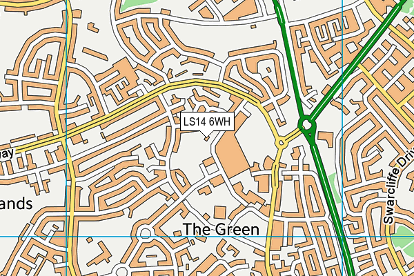LS14 6WH map - OS VectorMap District (Ordnance Survey)