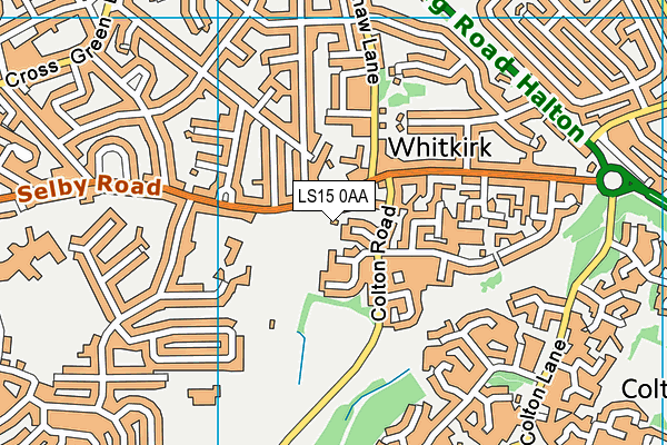 Whitkirk Sports Club map (LS15 0AA) - OS VectorMap District (Ordnance Survey)