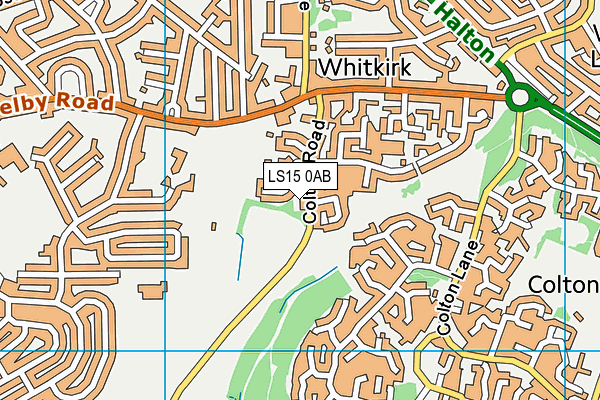 LS15 0AB map - OS VectorMap District (Ordnance Survey)