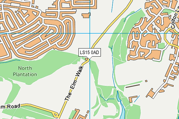 Temple Newsam Estate map (LS15 0AD) - OS VectorMap District (Ordnance Survey)