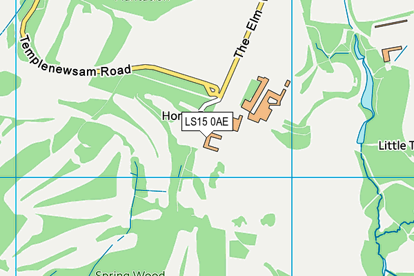 LS15 0AE map - OS VectorMap District (Ordnance Survey)