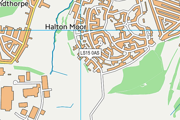 LS15 0AS map - OS VectorMap District (Ordnance Survey)