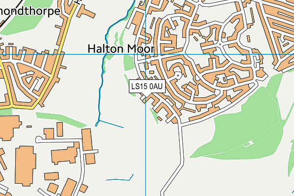 LS15 0AU map - OS VectorMap District (Ordnance Survey)