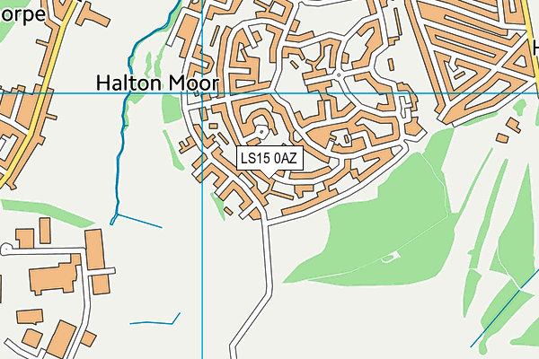 LS15 0AZ map - OS VectorMap District (Ordnance Survey)