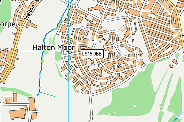 LS15 0BB map - OS VectorMap District (Ordnance Survey)