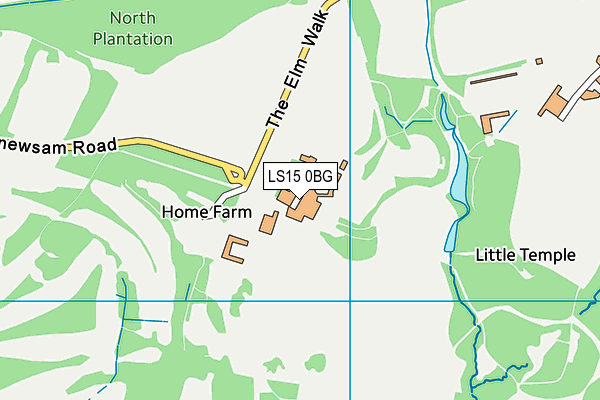 LS15 0BG map - OS VectorMap District (Ordnance Survey)