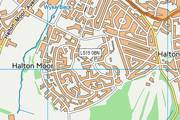 LS15 0BN map - OS VectorMap District (Ordnance Survey)