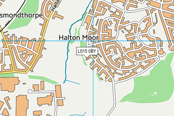 LS15 0BY map - OS VectorMap District (Ordnance Survey)