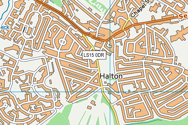 LS15 0DR map - OS VectorMap District (Ordnance Survey)