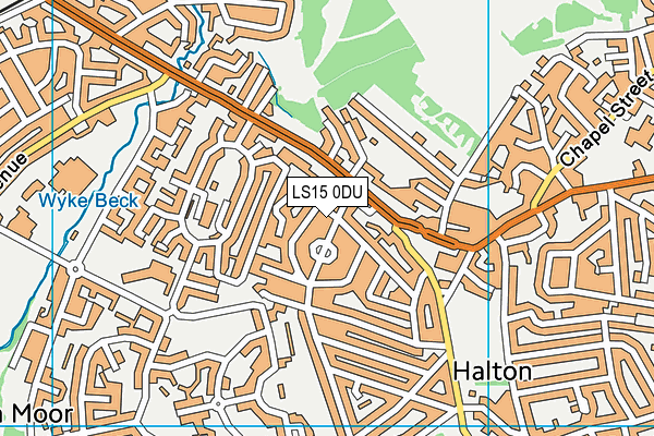 LS15 0DU map - OS VectorMap District (Ordnance Survey)