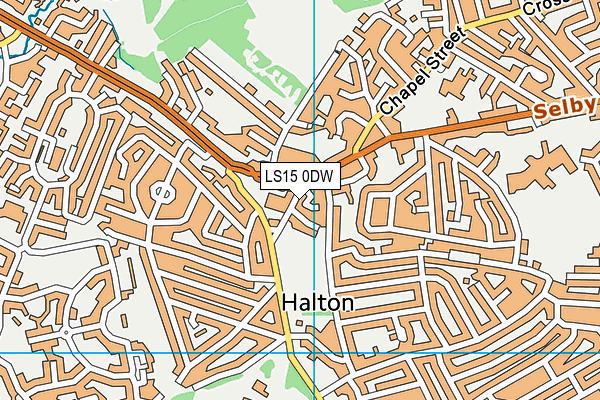 LS15 0DW map - OS VectorMap District (Ordnance Survey)