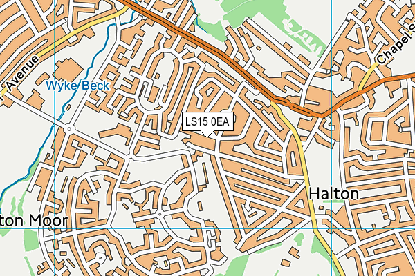 LS15 0EA map - OS VectorMap District (Ordnance Survey)