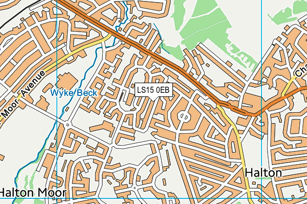 LS15 0EB map - OS VectorMap District (Ordnance Survey)