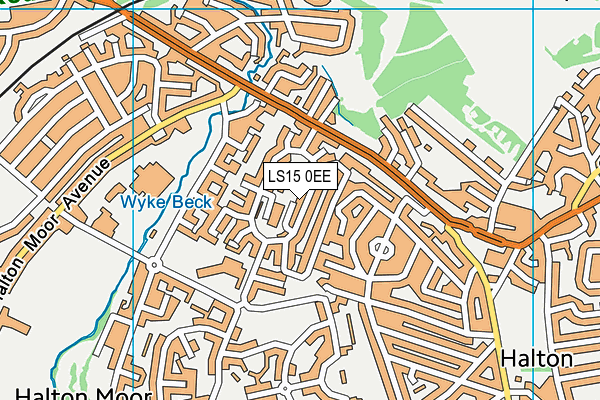 LS15 0EE map - OS VectorMap District (Ordnance Survey)