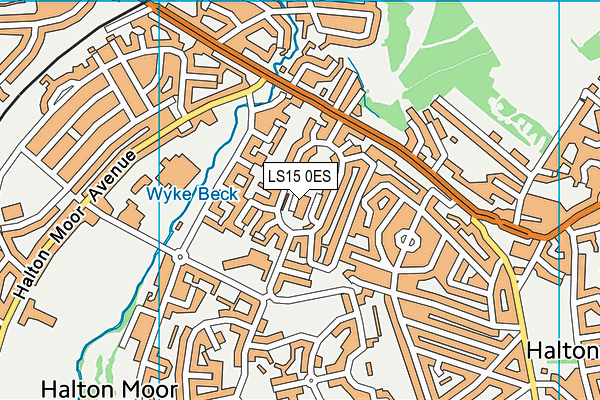 LS15 0ES map - OS VectorMap District (Ordnance Survey)