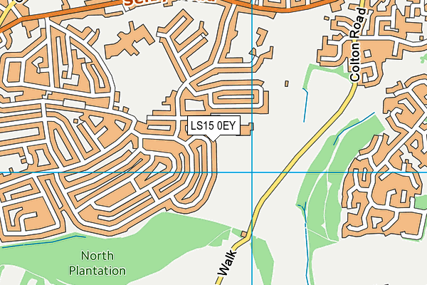LS15 0EY map - OS VectorMap District (Ordnance Survey)