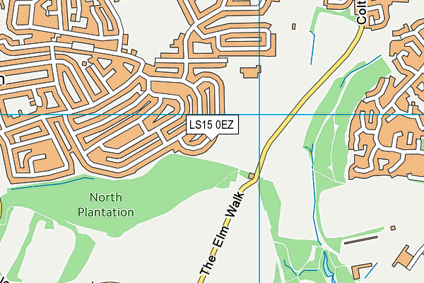 LS15 0EZ map - OS VectorMap District (Ordnance Survey)