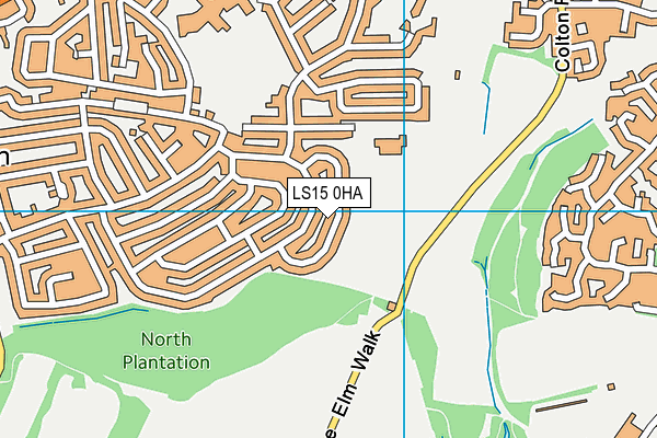 LS15 0HA map - OS VectorMap District (Ordnance Survey)