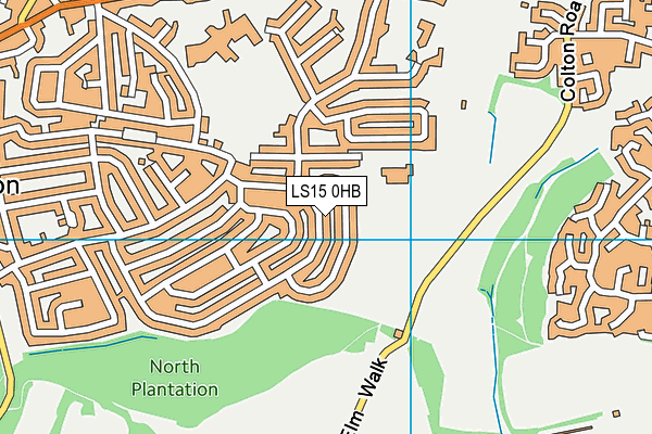 LS15 0HB map - OS VectorMap District (Ordnance Survey)