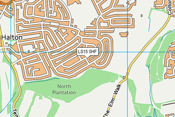 LS15 0HF map - OS VectorMap District (Ordnance Survey)