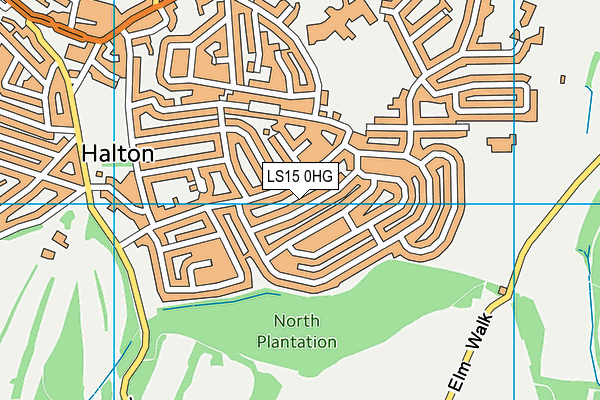 LS15 0HG map - OS VectorMap District (Ordnance Survey)
