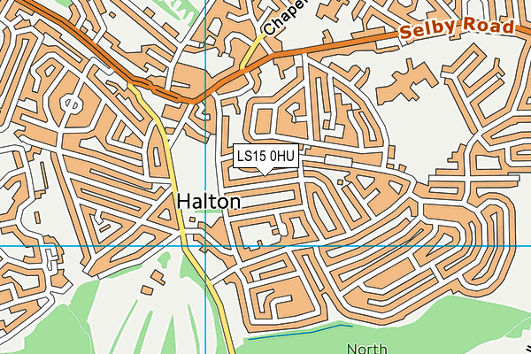 LS15 0HU map - OS VectorMap District (Ordnance Survey)