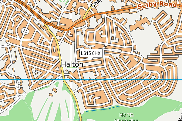 LS15 0HX map - OS VectorMap District (Ordnance Survey)