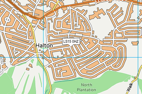 LS15 0HZ map - OS VectorMap District (Ordnance Survey)