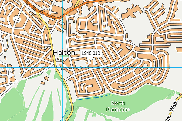 LS15 0JD map - OS VectorMap District (Ordnance Survey)