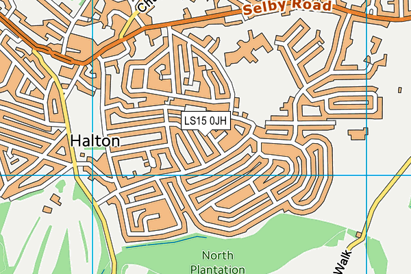 LS15 0JH map - OS VectorMap District (Ordnance Survey)