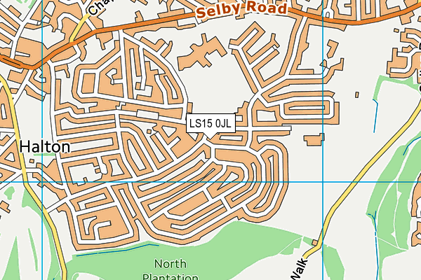 LS15 0JL map - OS VectorMap District (Ordnance Survey)