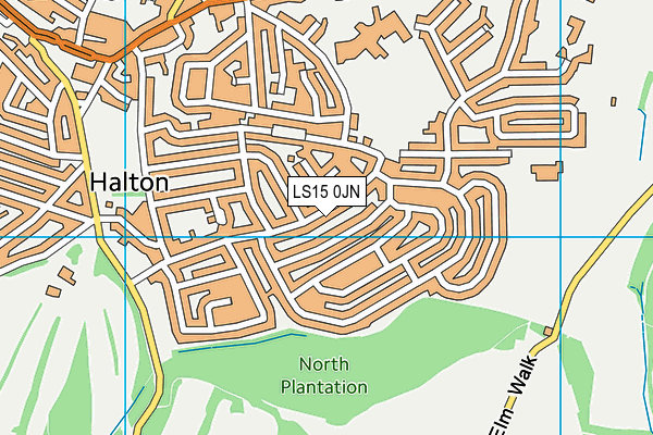 LS15 0JN map - OS VectorMap District (Ordnance Survey)