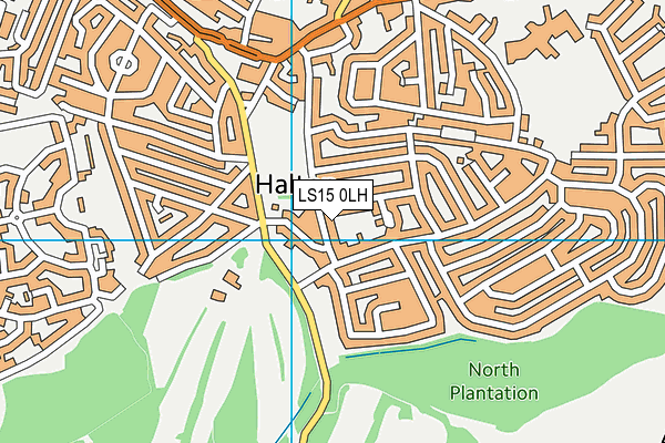 LS15 0LH map - OS VectorMap District (Ordnance Survey)