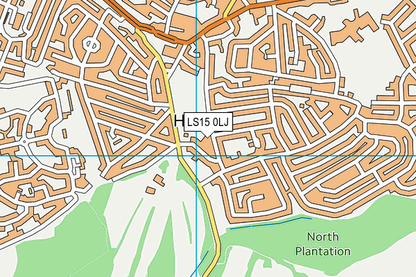 LS15 0LJ map - OS VectorMap District (Ordnance Survey)