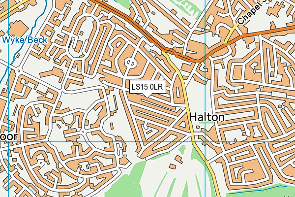 LS15 0LR map - OS VectorMap District (Ordnance Survey)