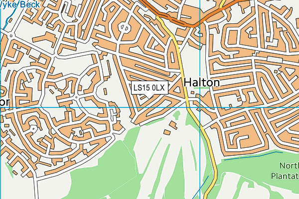 LS15 0LX map - OS VectorMap District (Ordnance Survey)