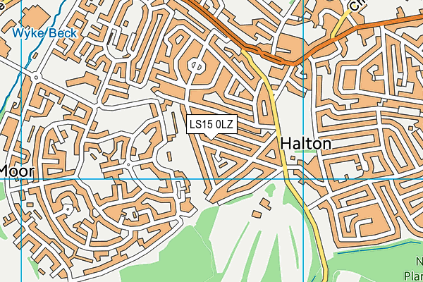 LS15 0LZ map - OS VectorMap District (Ordnance Survey)