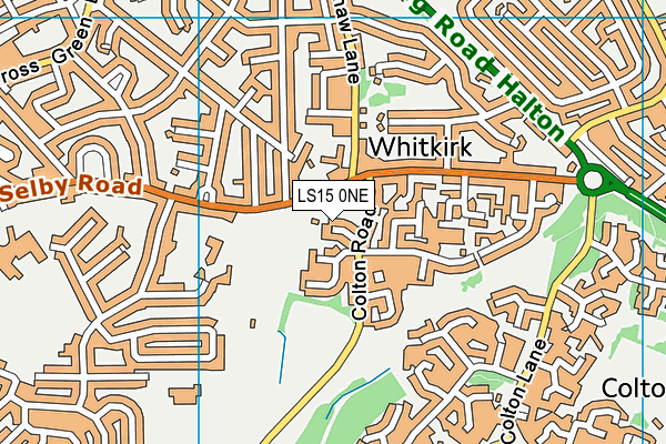LS15 0NE map - OS VectorMap District (Ordnance Survey)