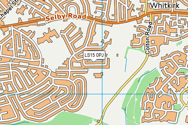 LS15 0PJ map - OS VectorMap District (Ordnance Survey)