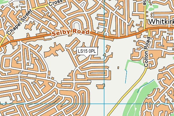 LS15 0PL map - OS VectorMap District (Ordnance Survey)